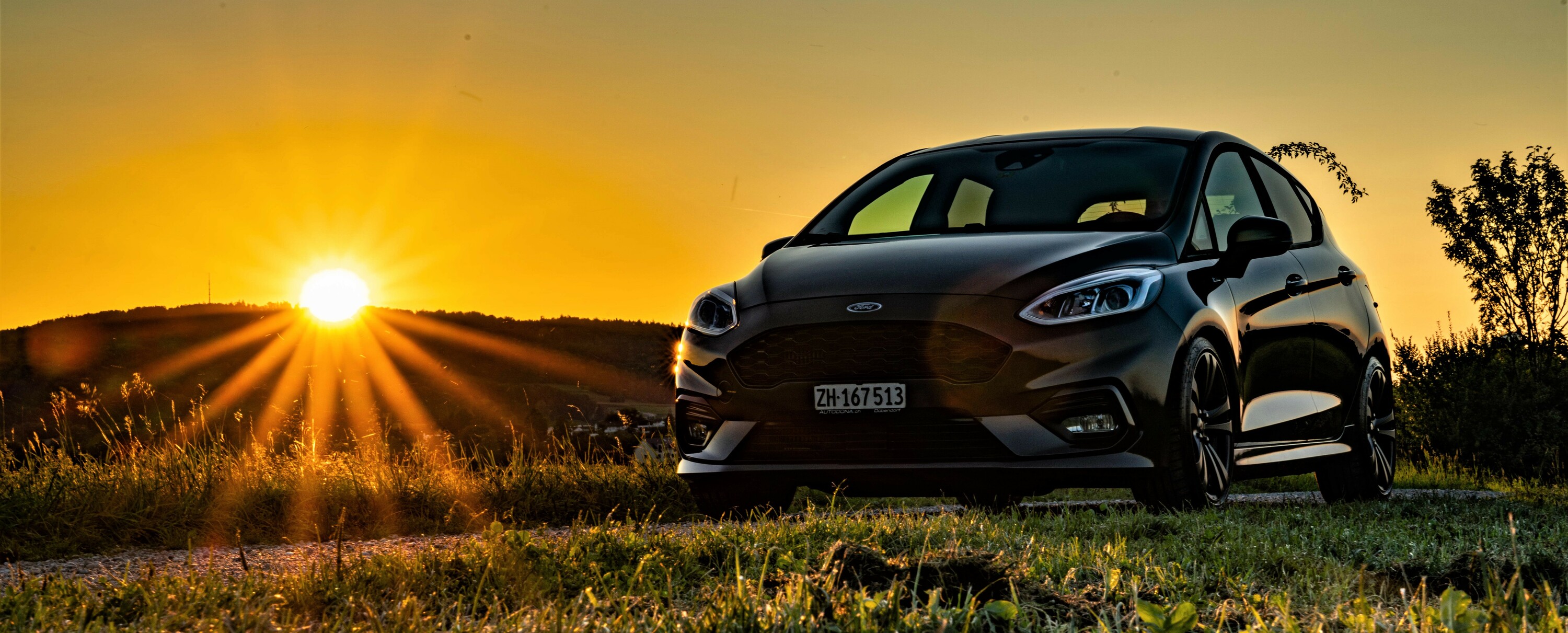 Mein vorheriges Gefährt im Sonnenuntergang